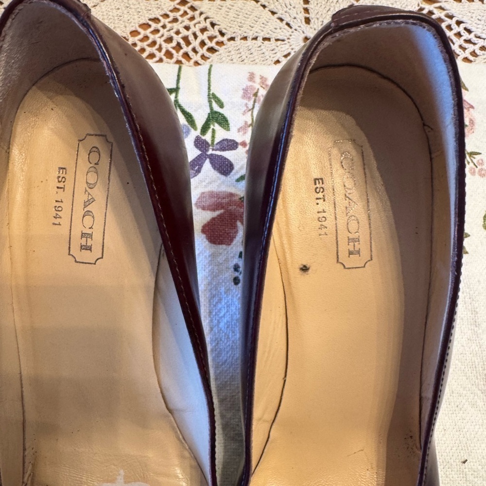 Coach Womens Shoes Leather Made in Italy Italian Gennie Heels Pumps Size 10 - Picture 2 of 13